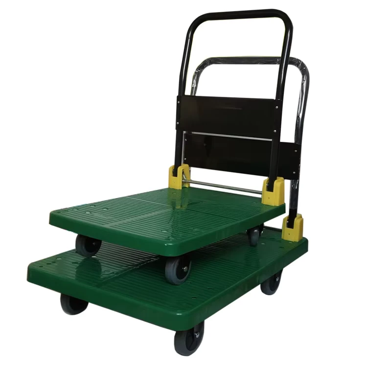 High Capacity Foldable Hand Trolley Car 400KG Loading Thickened Platform Push Trolley Folding Cart