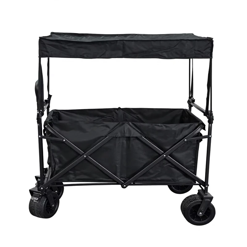 High Capacity Four Wheeled Hand Truck Wagon Outdoor Portable Folding Picnic Camping Gear