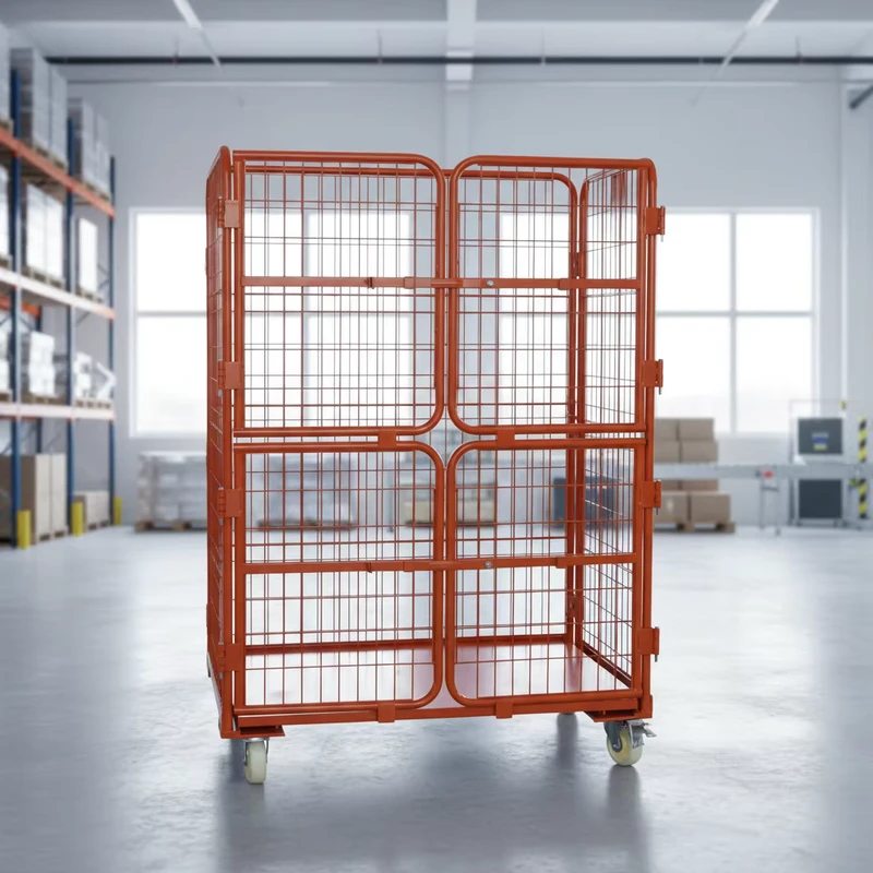 High Capacity Roll Container 1200x1000x1800 Folding Steel Cage for Transport