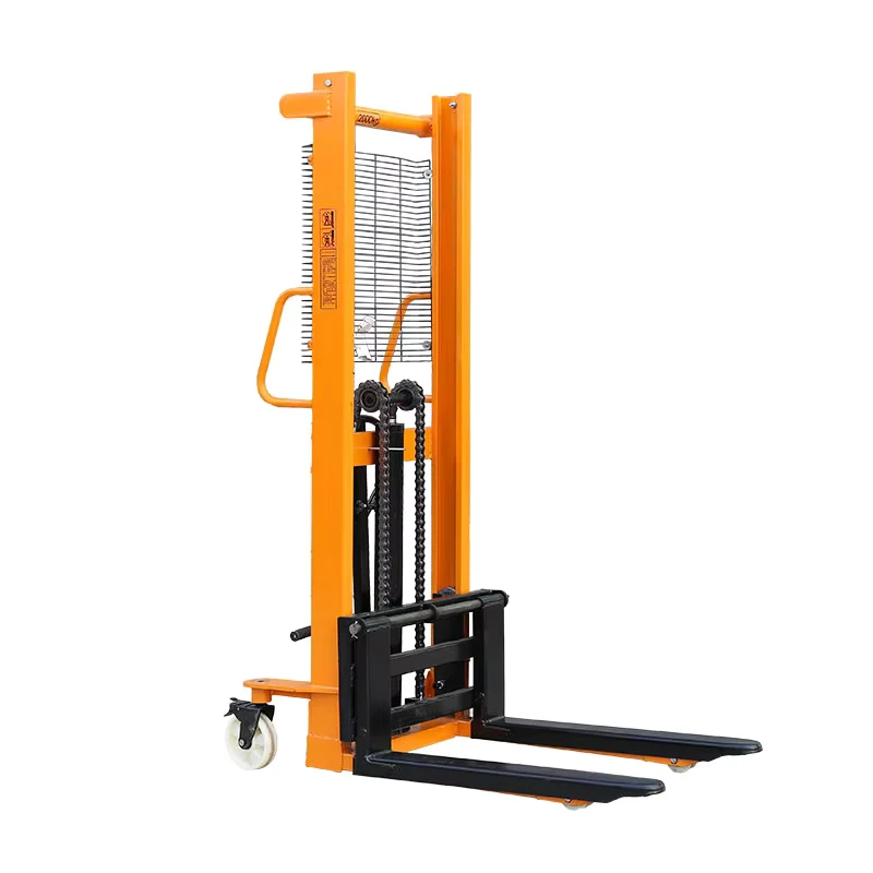 High Efficiency Manual Stacker Hydraulic Pallet Lift Forklift Machine New Condition for Restaurant Industries