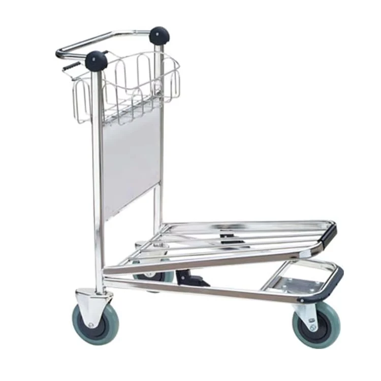 Airport Passenger Baggage Luggage Trolley Carts Hand Brake Airport Trolley