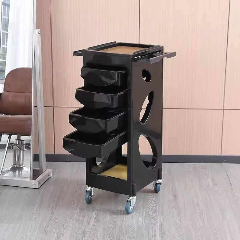 High-End Hair Salon Bar Car Beauty Salon Trolley Ironing and Dyeing Multi-Layer Storage Car