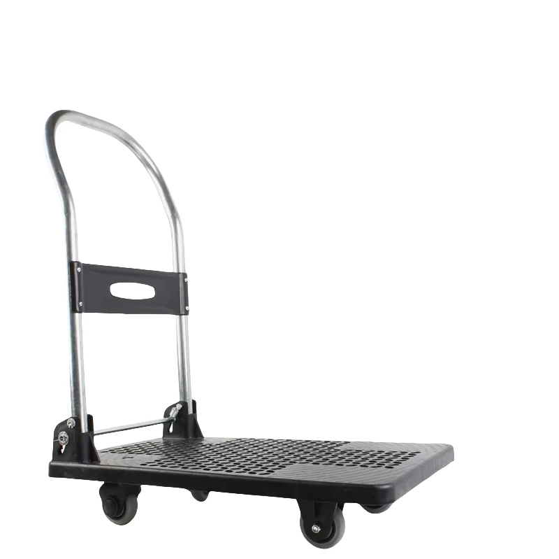 High Load Capacity 200/400kg Foldable Industrial Steel Trolley Warehouse Storage Hand Cart Trolley