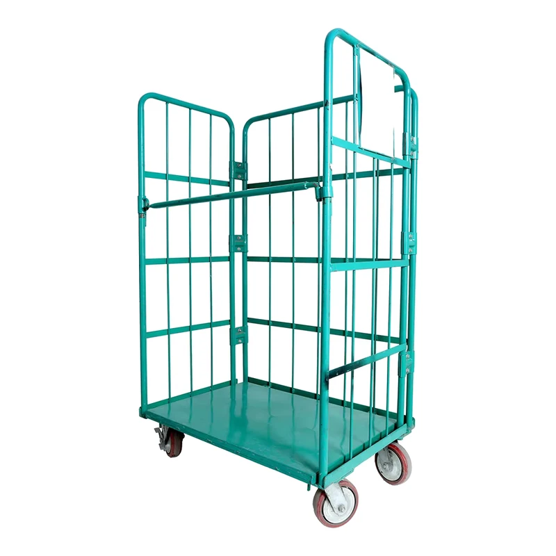High Load Capacity Industrial Grade Ergonomic Design Multi Purpose Logistics Cage Trolley