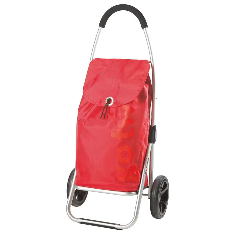 High Performance Customize Hand Collapsible Aluminum Shopping Trolley Cart with Rubber Wheels