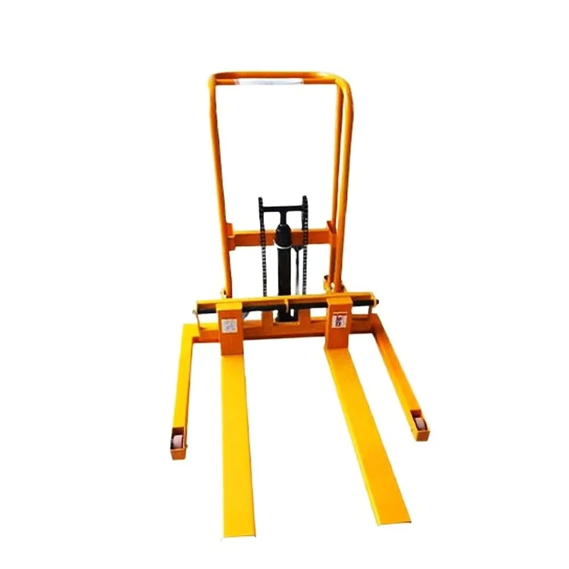 High Performance Manual Hydraulic Forklift with Steel Deck 2 Wheel Nylon Tires Heavy Duty Pump Multi Terrain