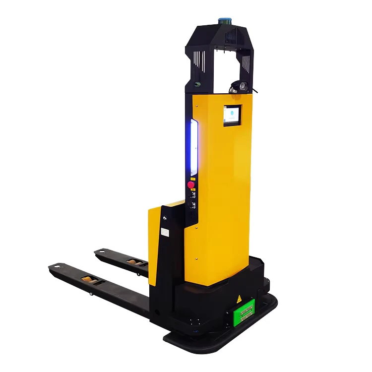 High Precision Positioning RoboLift AGV 1500kg Load Laser Navigation Forklift AMR with Multi Sensor Obstacle Avoidance