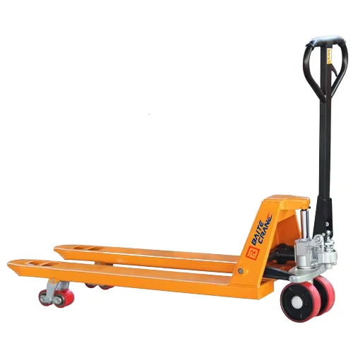 High Quality 1 Ton 2 Ton Manual Hydraulic Forklift Low Profile Pallet Jack for Warehouse Logistics