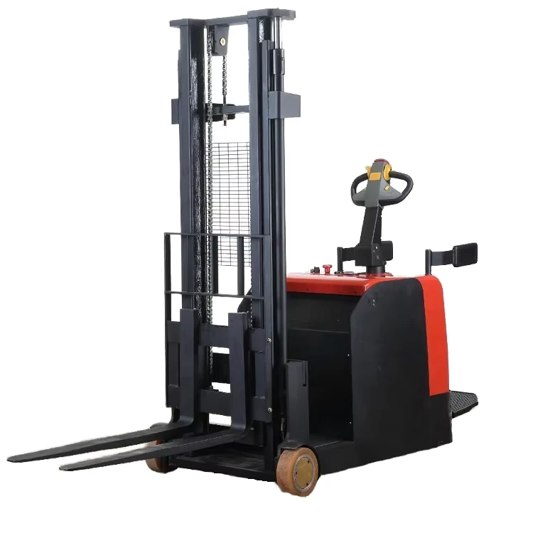 High Quality 1.2ton Electric Pallet Forklift Reach Lifting Fork Electromagnetic Brake System Carrier Truck Stacking Forklift
