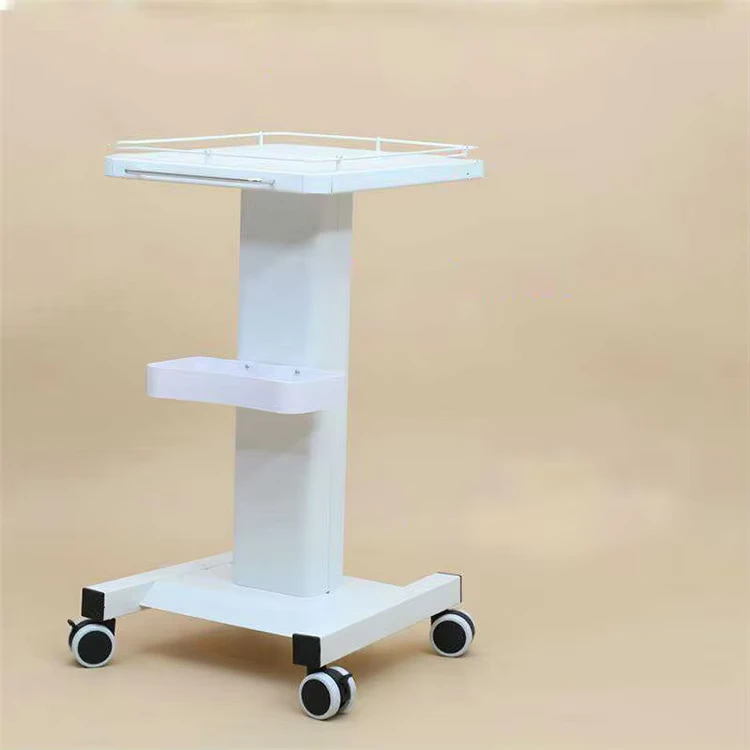 High Quality 4 Wheel Beauty Rolling Pull Barber Cart Trolley Stand ABS Material Targeted for Salon Beauty Equipment Hands Care