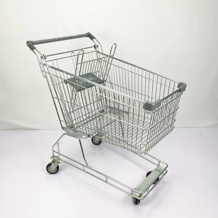 High Quality 4 Wheels Australian Style 150L Steel Store Supermarket Shopping Carts Trolley with Child Seat