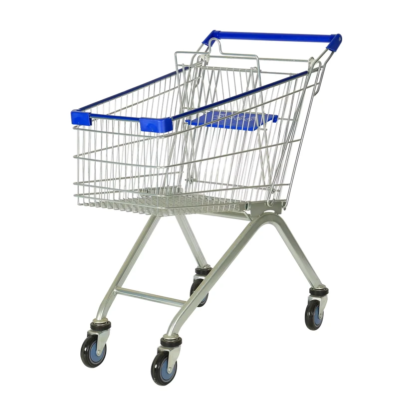 High Quality Asian Supermarket Shopping Cart Trolley Metal Shopping Cart for Supermarket