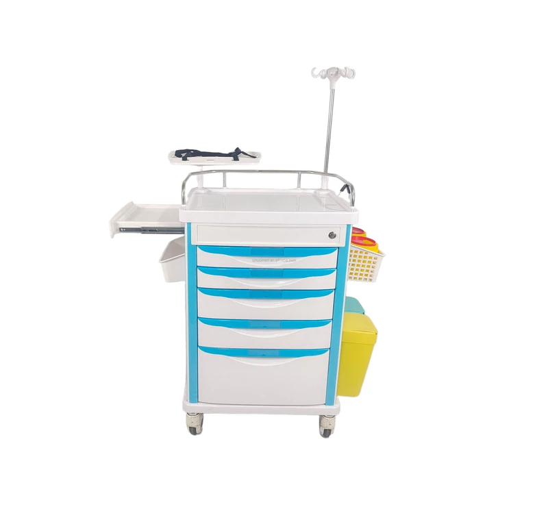 High Quality Emergency Trolley for Ambulance ABS Emergency Stretcher Trolley