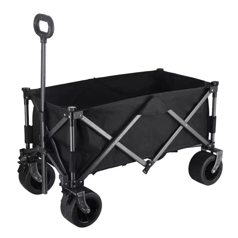 High Quality Extensible Camping Wagon Collapsible Folding Cart Trolley with Table and Brake for Outdoor Use