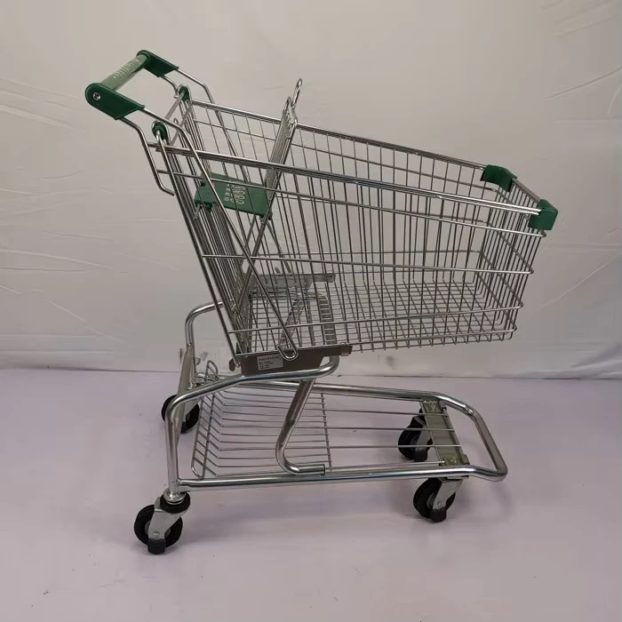 High Quality Heavy Duty Metal Child Seat Supermarket Shopping Trolley with 4 Wheels