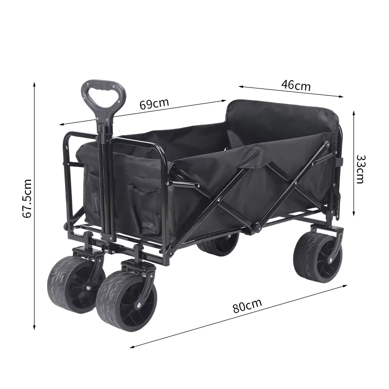 High Quality Heavy Duty Utility Wagon Cart Foldable Garden Trolley for Grocery Beach