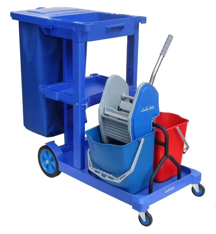 High Quality Multipurpose Cleaning Cart With Cover With CE in Shanghai