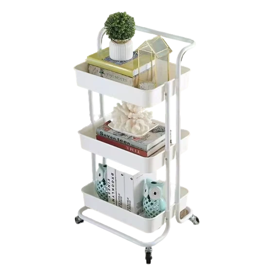 High Quality Plastic Beauty Salon Trolley Spa Handcart & Tool Cart for Hotel & Gym Use