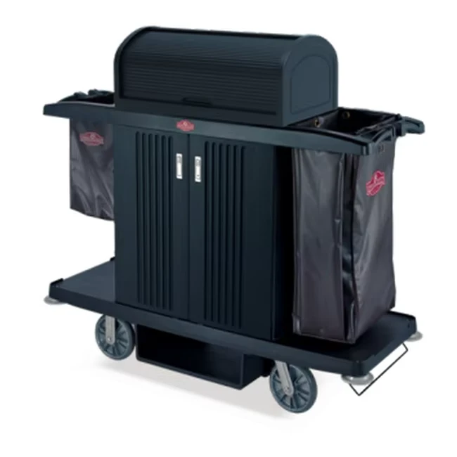 High Quality Plastic Cleaning Service Carts & Trolleys for Hotel