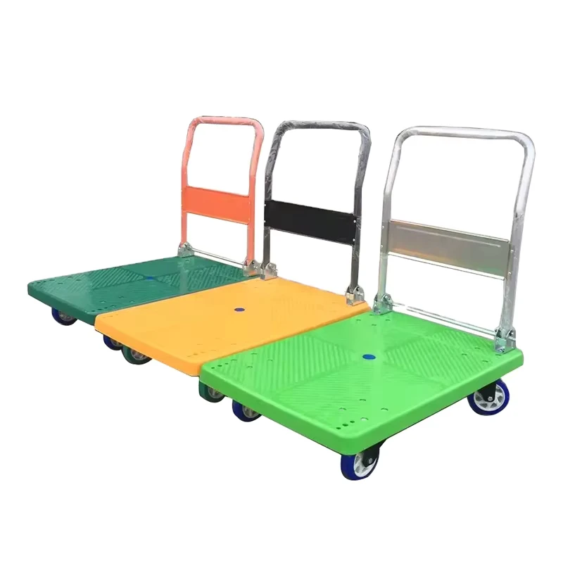High Quality Plastic Deck Trolleys Foldable Platform Hand Truck