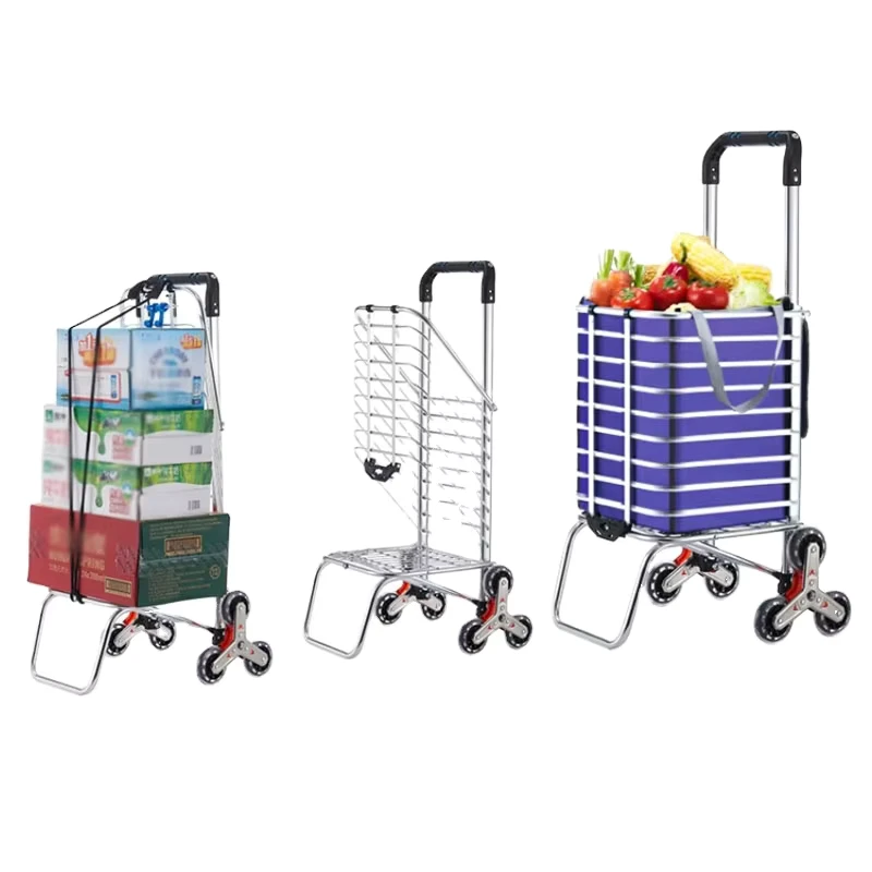 High Quality Portable Shopping Trolleys Carts Foldable Climbing Wheel Style Aluminum Alloy Material