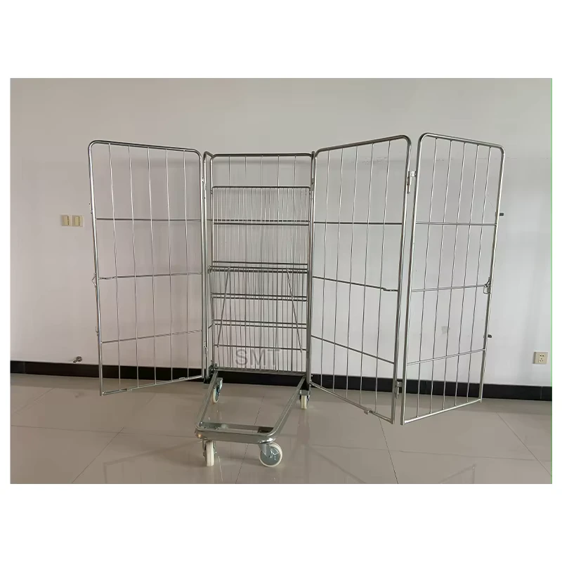 High Quality Roll Cage Containers Steel Cargo Storage Roll Container Roll Container Trolleys