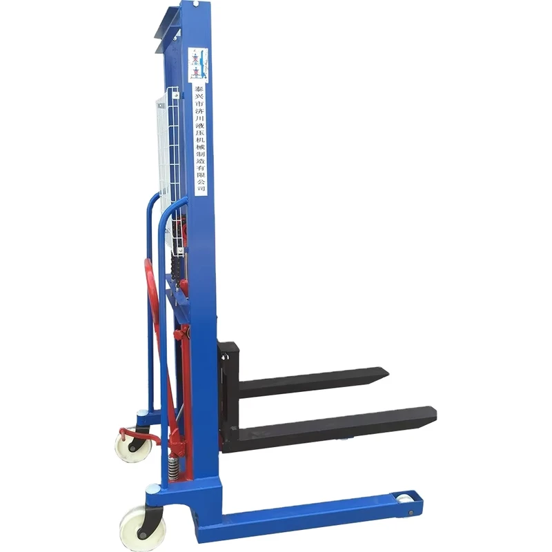 High Quality Small 2tons Manual Hand Operated Stacker Forklift Container Lifting Forklift