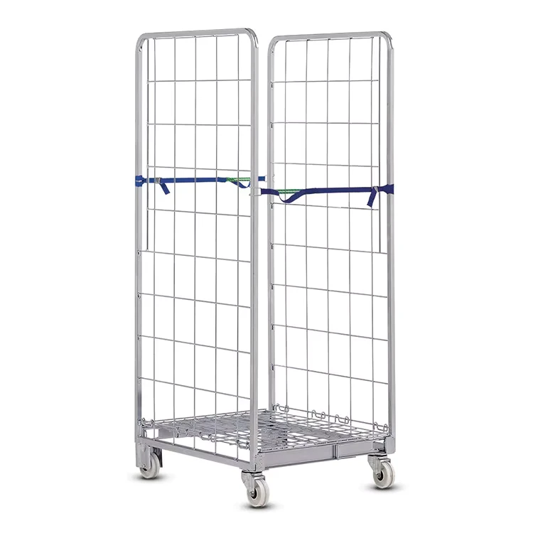 High Quality Welded Industrial Supermarket Logistics Folding Transport Roller Cage Trolley