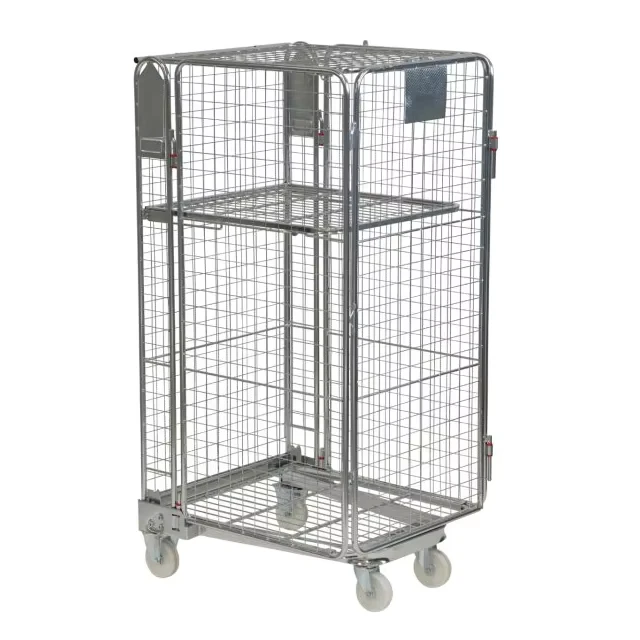 High Quality Wire Metal Nestable Folding Logistics Supermarket Warehouse Cargo Storage Steel Roll Cage