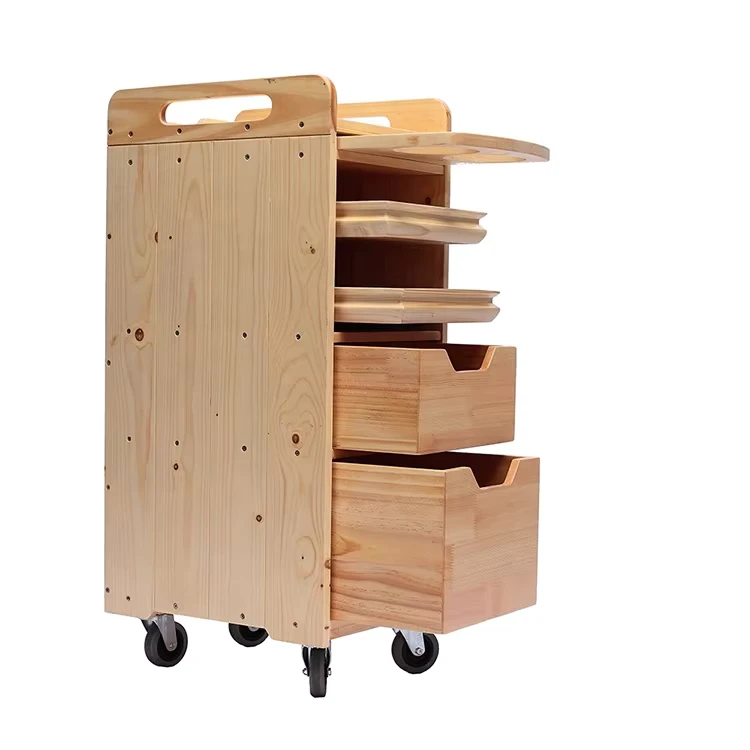 High Quality Wooden Hair Salon Trolley for Beauty Salon Source Factory Direct Sale