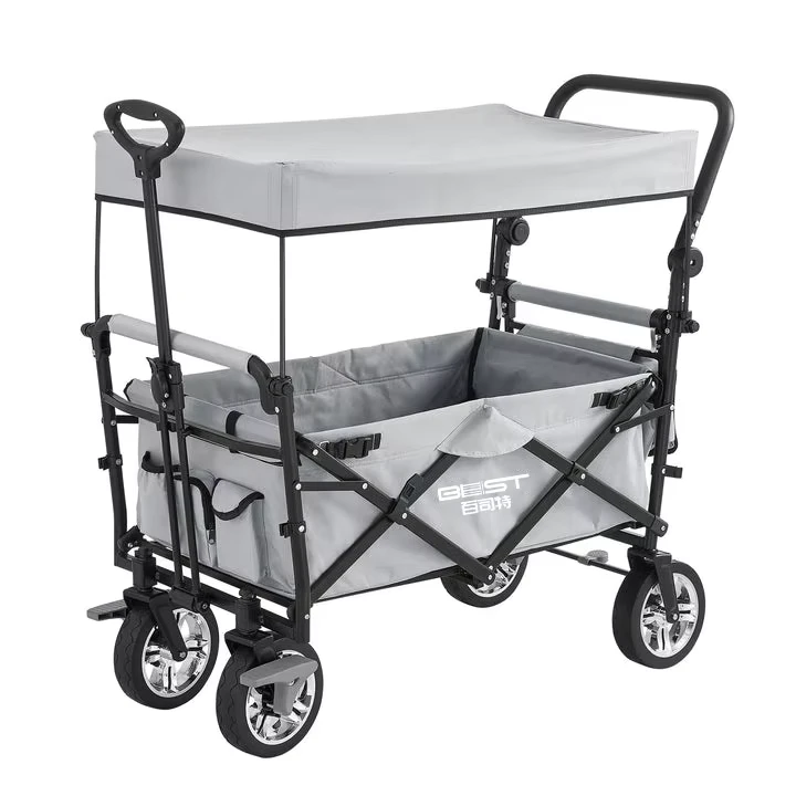 High Quality Yard Buggy 300lbs Four Wheels Utility Cart Garden Wagon Collapsible Wagon Folding Cart Folding Wagon