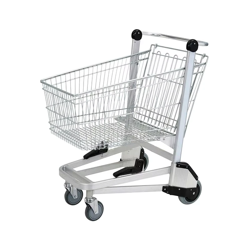 High Strength Airport Luggage Trolley Cart Aluminum Alloy Frame Airport Baggage Cart