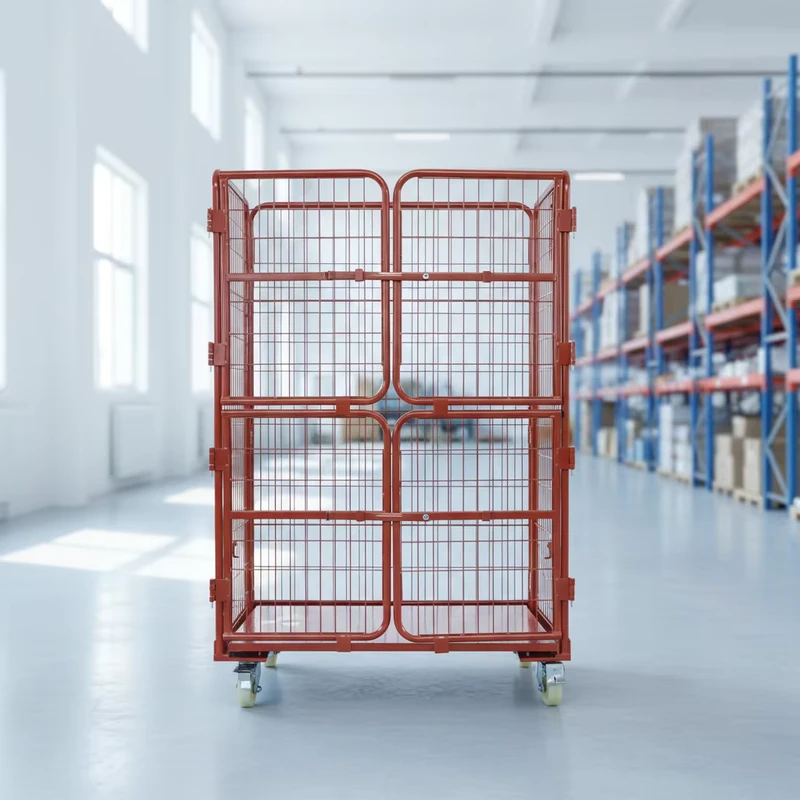 High Strength Roll Container Logistic Cage Trolley With Layers for Optimized Warehouse Work