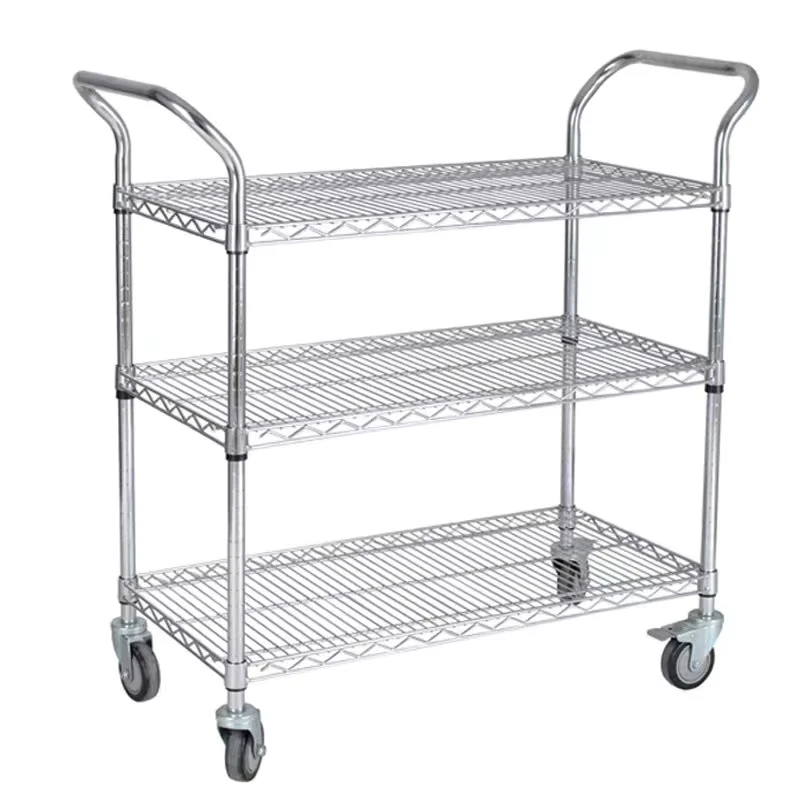 High Strength Steel Wire Shelf ESD Wire Trolley Cargo Trolley