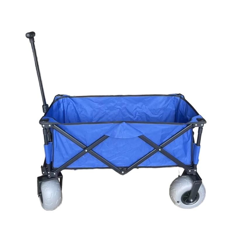 High end Shopping Wagon Folding Beach Trolley Cart Folding Wagon Stroller Trolley Balloon Wheels OEM Customizable