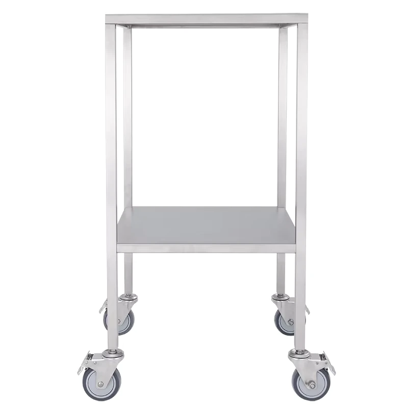 Hospital & Clinic Use Modern Lab Instrument Cart 50x50x90 Customized Stainless Steel with Swivel Casters