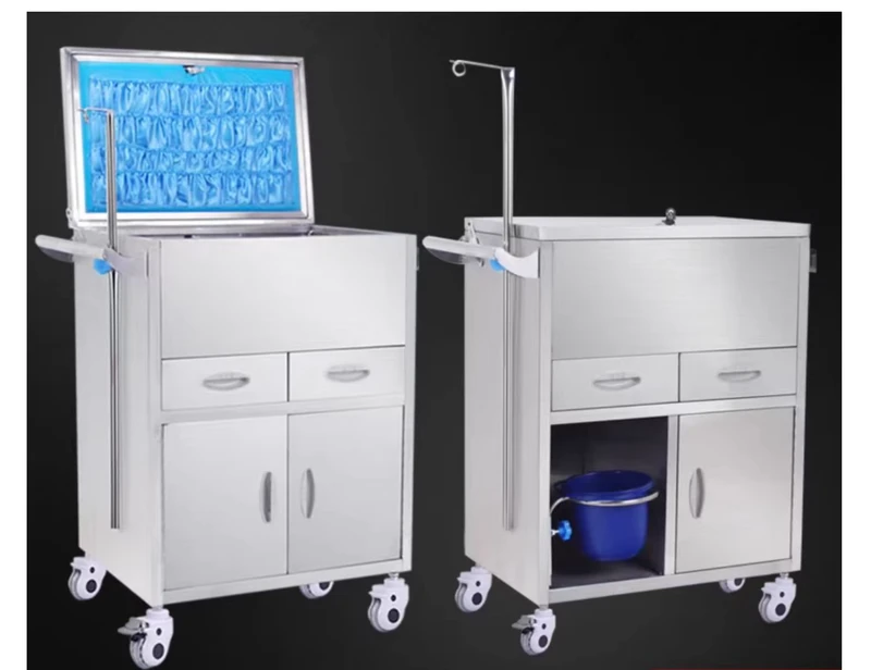 Hospital Commercial with Wheel Industrial Trolley Medical Emergency Cart Lab Medical Medicine Trolley Emergency Crash Cart