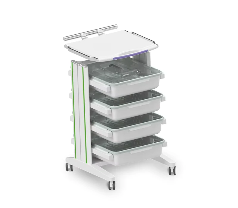 Hospital Endoscopy Moving Medical Endoscope Trolley