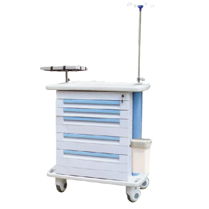 Hospital Equipment Medical Cart Plastic Emergency Trolley