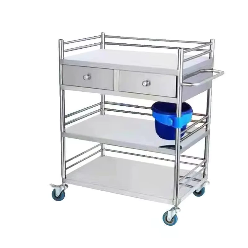 Hospital Equipment Stainless Steel Medical Trolley Emergency Surgery Nursing Medical Professional Trolley