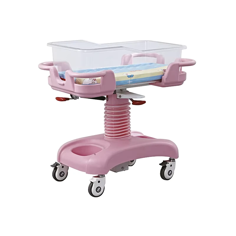 Hospital Furniture Adjustable Baby Cribs Medical Baby Bed Trolley Infant Bed Cot Baby Cart