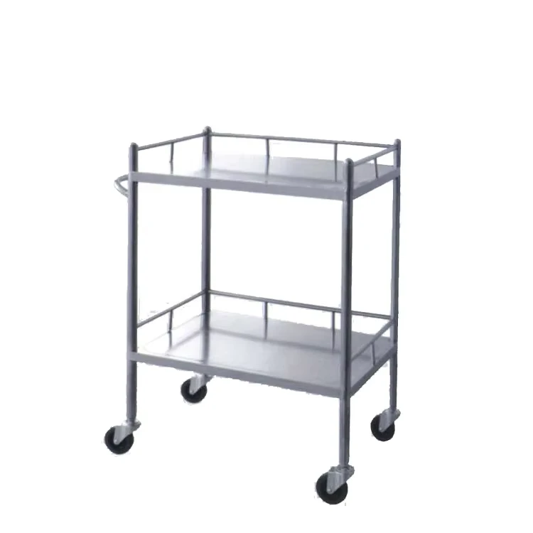 Hospital Furniture Clinic Equipment Stainless Steel Instrument Trolley Medical