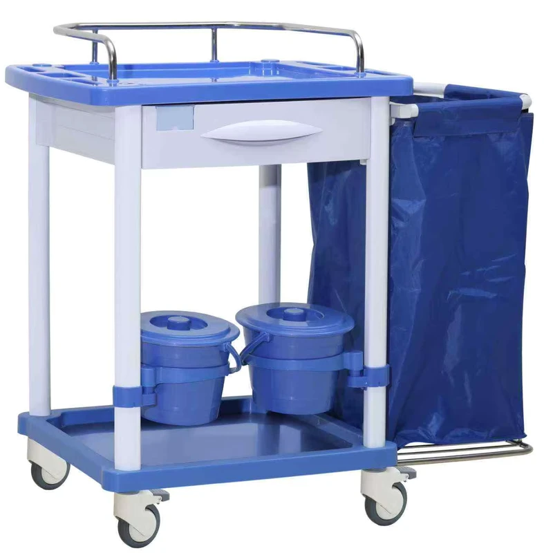 Hospital Furniture Dressing Trolley Abs Medical Utility Trolley Line Hospital Trolley