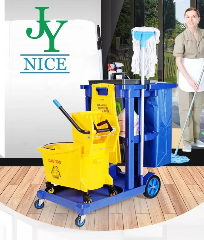 Hospital Furniture Multifunctional Cleaning Trolley for Hospital Building Supplier