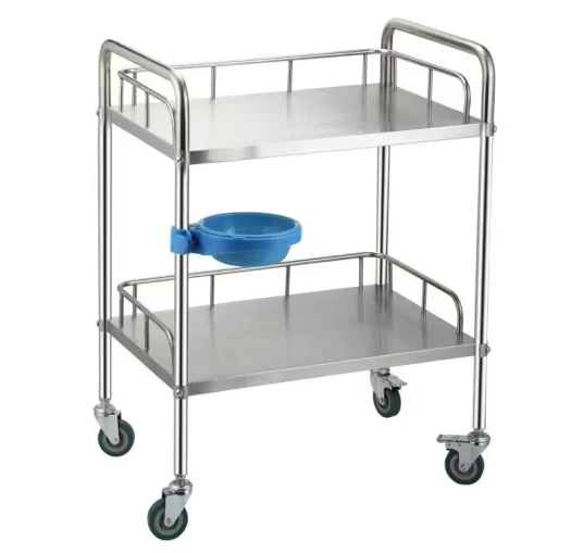 Hospital Furniture Stainless Steel Trolley XS S M L Surgical Instrument Cart Medical Cart Treatment Cart