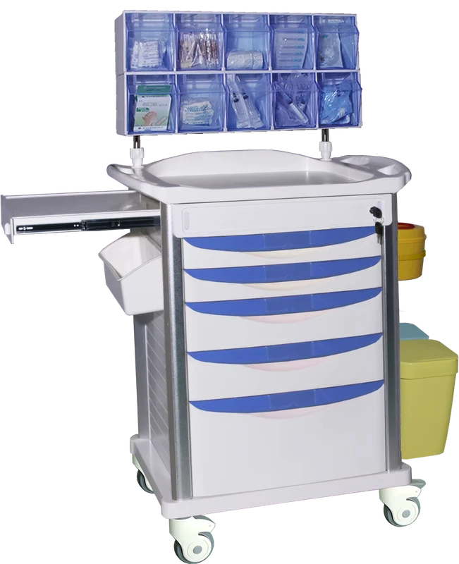 Hospital Medical Emergency Trolley ABS Patient Nursing Cart