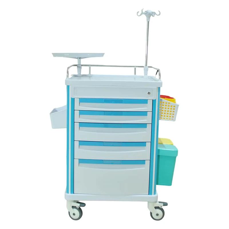 Hospital Medical Emergency Trolley Anesthesia Treatment Cart Hospital Medicine Trolley Hospital Nursing Trolley