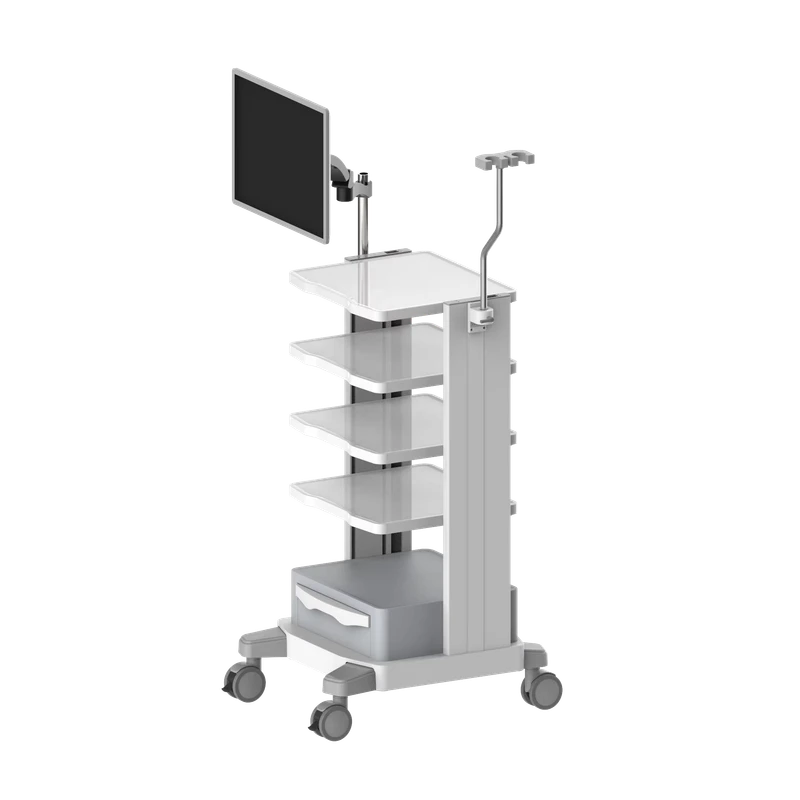 Hospital Medical Endoscope Trolley Hospital Equipment Cart Screen Arm Bracket Arthroscopy Laparoscopy Trolley