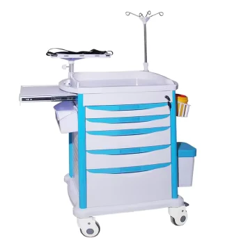 Hospital Medical Equipment ABS Nursing Clinical Medicine Emergency Trolley