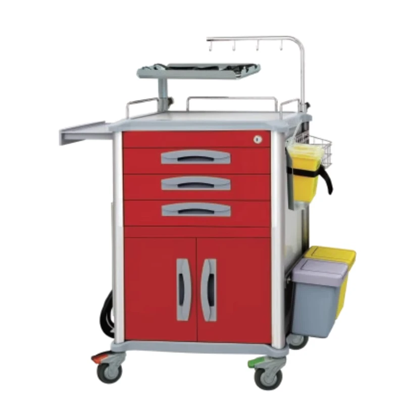 Hospital Medical Instruments and Medication Trolley Steel Cart Class II 3 Year Warranty